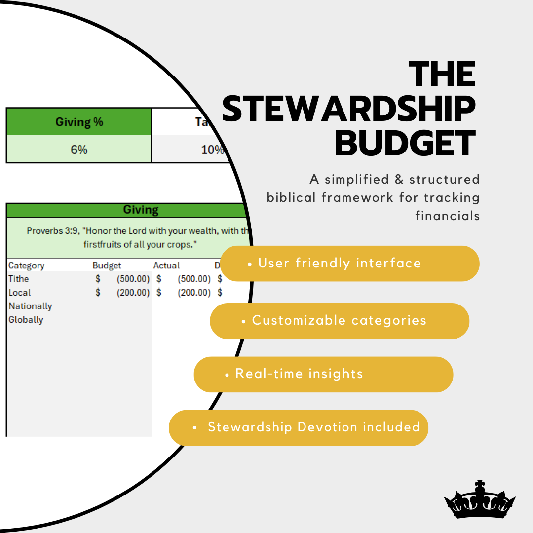 Biblical Stewardship Budgeting Spreadsheet & Devotional